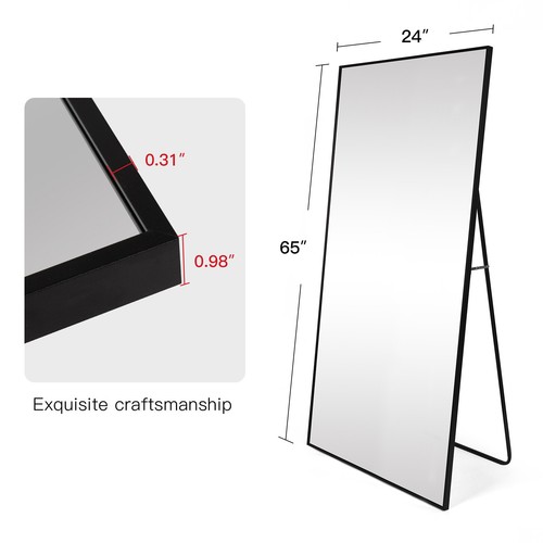 CASSILANDO Full-Length Mirror 165x60cm Floor Mirror Standing Leaning Mirror - Picture 29 of 44