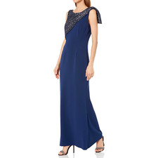 JS Collections Women's Kennedy Draped Sequin Embellished Mermaid Gown size 6