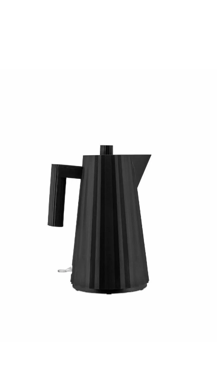 Alessi - Plisse Electric Kettle - Black - UK Plug NEW IN OPENED BOX