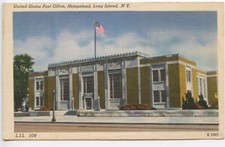 Post Office Hempstead Long Island New York City Postcard L.I.L. 109 K2980 Tomlin