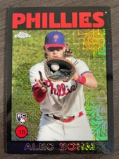 2021 Topps Silver Pack Alec Bohm Rookie RC 1986 Chrome Black Mojo Refractor /199