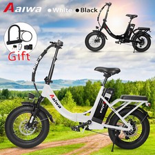 E-Bike 16'' Folding Electric Bike 500W Motor Bicycle City Commuter Adults Ebike
