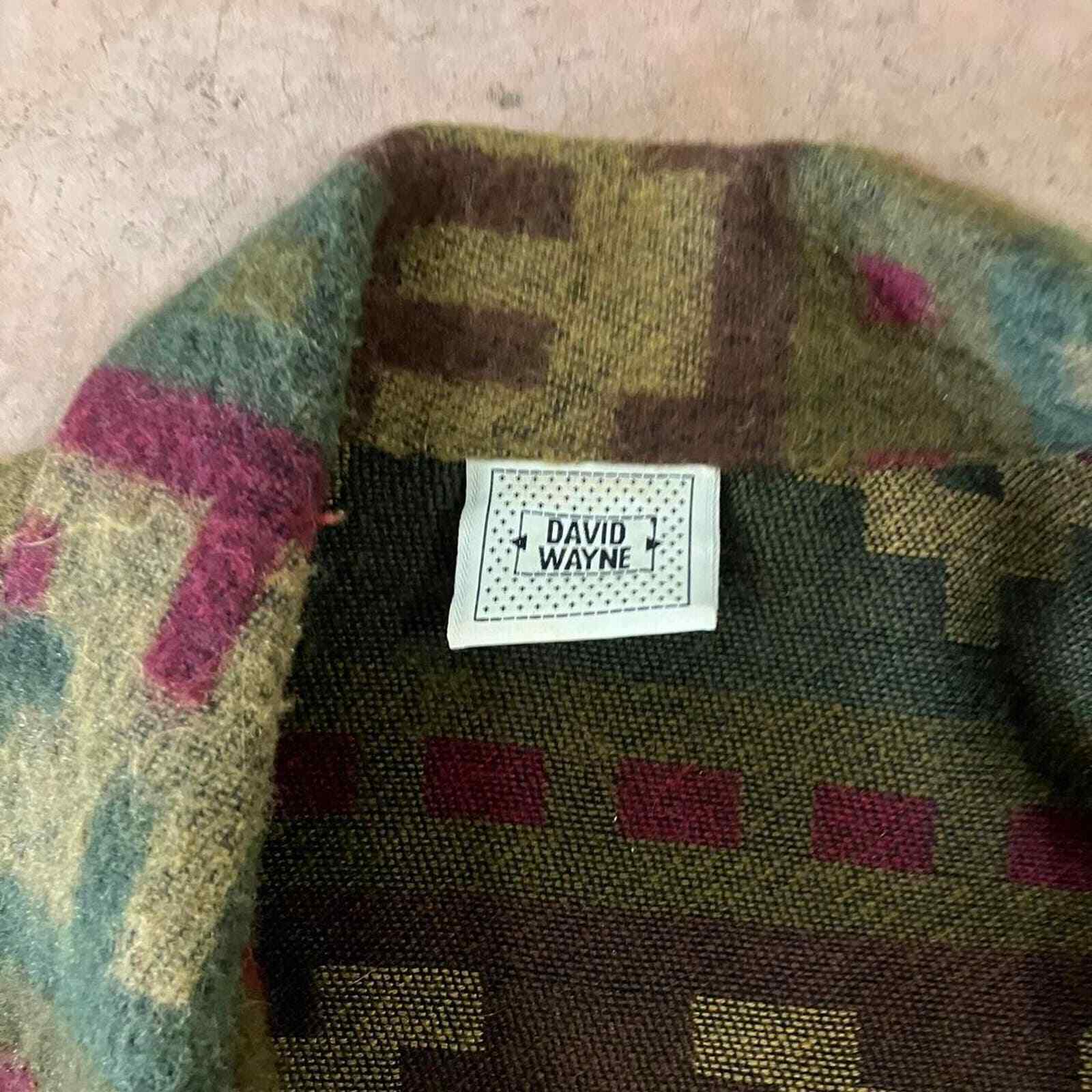 David Wayne Patterned Aztec Pattern Blazer Coat - image 2