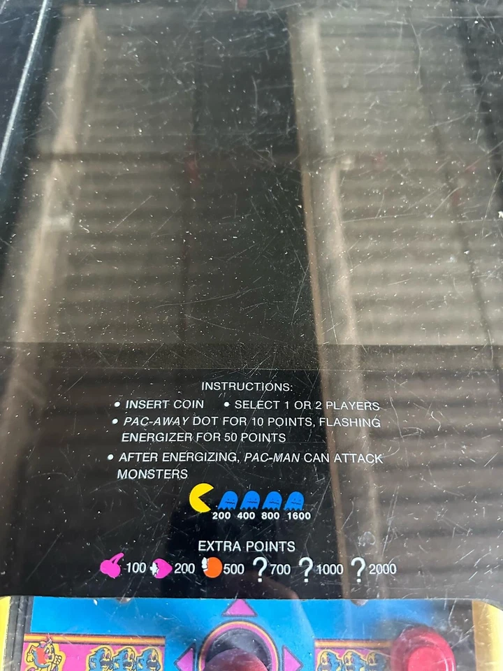 Ms pacman tabletop arcade. Wooden exterior, made by Midway Bally company, ORG. - Image 2 of 4