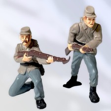 RARE Confederate Soldiers American Civil War Army Lot 2 PVC Toy Model Figures