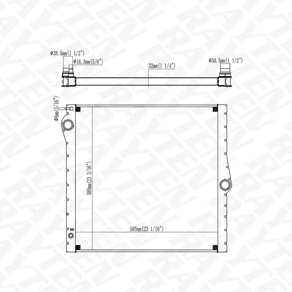 CU13380 MT Full Aluminum Radiator for 2007-2010 BMW X5 4.8L V8 3.0L L6 Foto 4 de 4