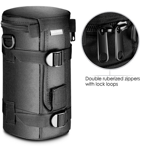 Waterproof Deluxe Lens Pouch Bag with Shoulder Strap for DSLR Camera Lens - Picture 4 of 18