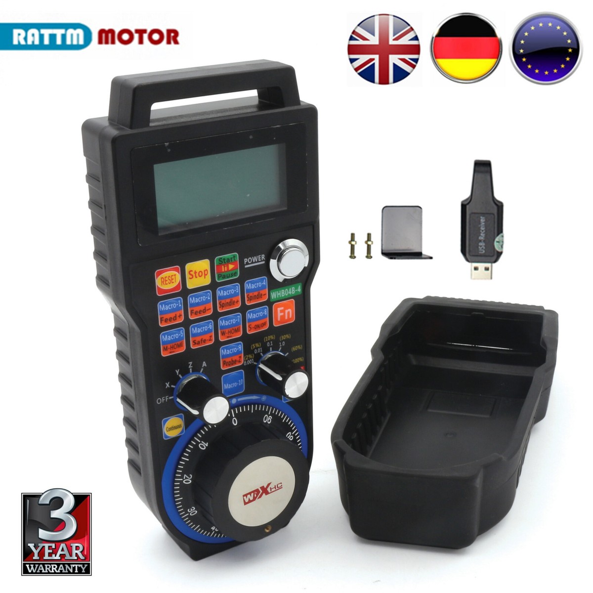 XHC WHB04B-4 Mach3 Wireless MPG Pendant 4 Axis CNC Handwheel