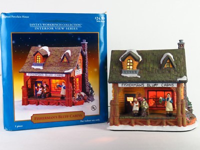 Santa's Workbench Fishermans Bluff Cabins House Lighted Christmas Interior View