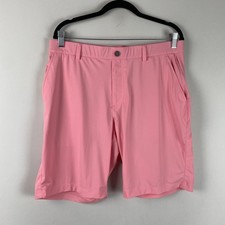 Redvanly Hanover Pull On Golf Shorts Stretch Performance Mens Large Pink 9"