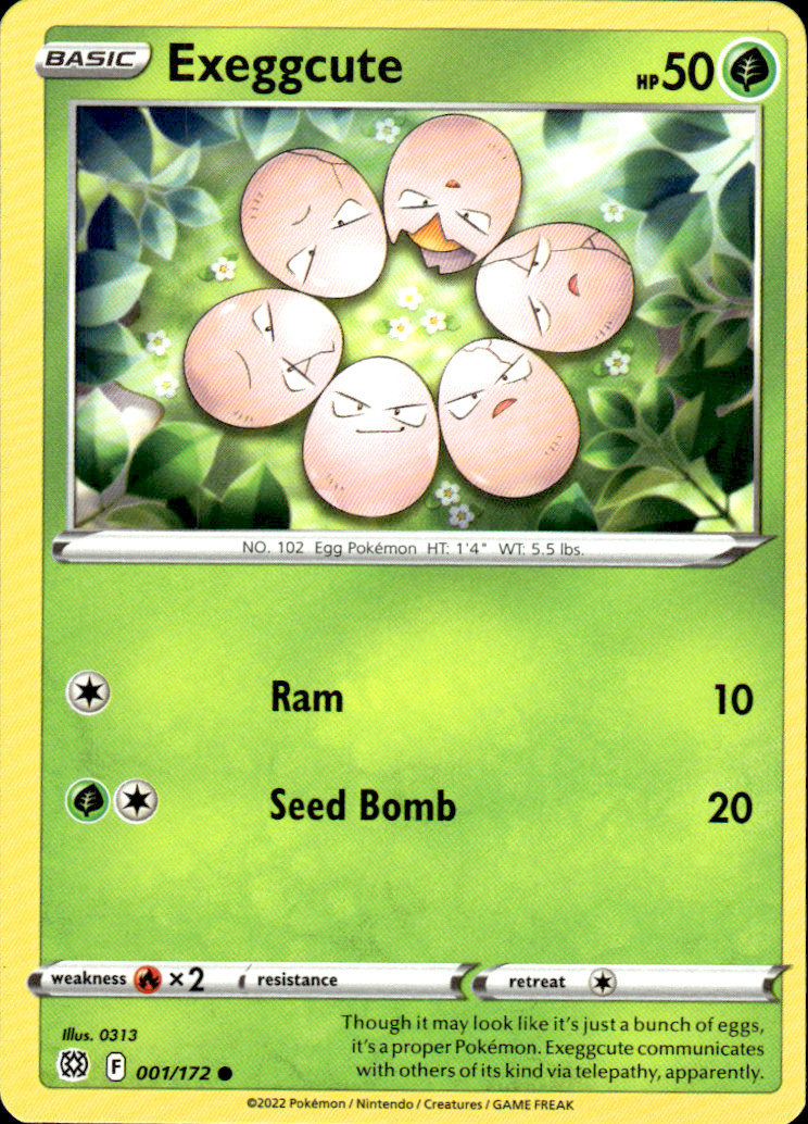 Exeggcute Brilliant Stars 001/172 Common Pokémon — English Lightly Played