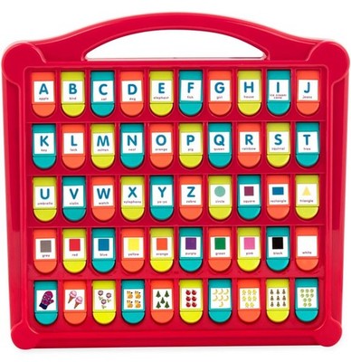 Battat   English Alphabet, Colors, Shapes Toy For Learning   50 Pop-Up Flaps