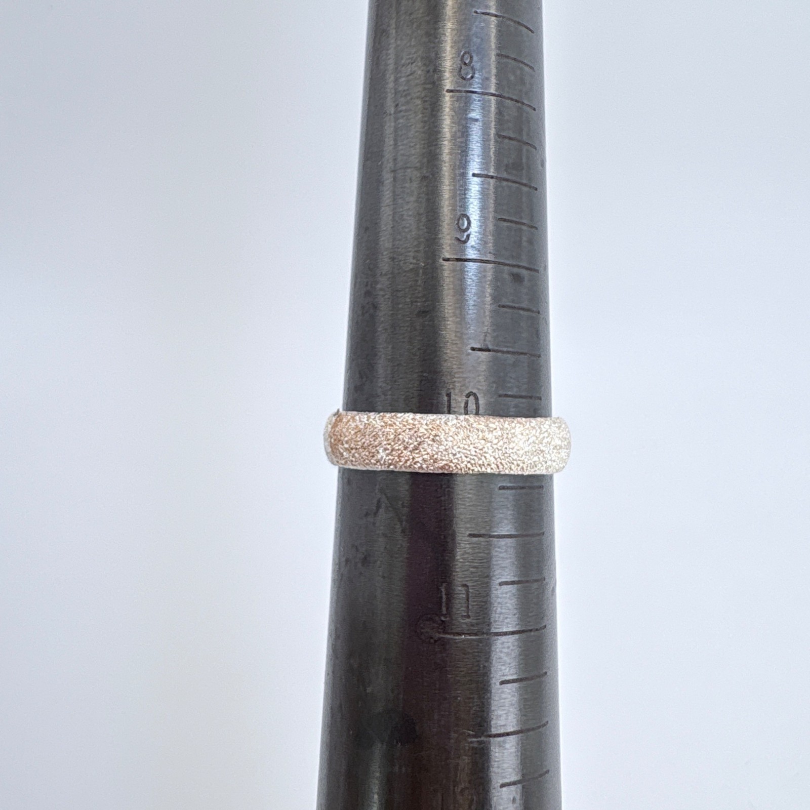 VTG Solid Sterling SIlver 925 Rough Texture Weddi… - image 7