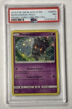 2018 POKEMON SM PROMO SHINING LEGENDS PIN COLLECTION MARSHADOW - HOLO PSA 7 NM