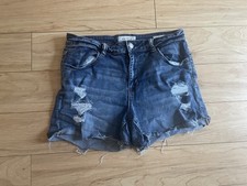 Pacsun 90's Super Stretch Shortie Jean Shorts Size 30 Distressed Denim Shorts