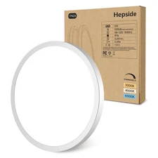 1PACK Flush Mount LED Ceiling Light Fixture - White, 6.5Inch 12Watt, Dimmable...