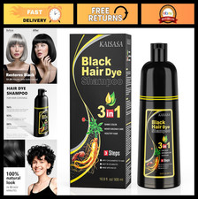 3-in-1 Black Hair Dye Shampoo for Gray Coverage, Color  Shine, 500ml