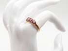 Estate $500 Natural Ruby Diamond .50ct 14k Yellow Gold Sterling Silver Band Ring — photo 2