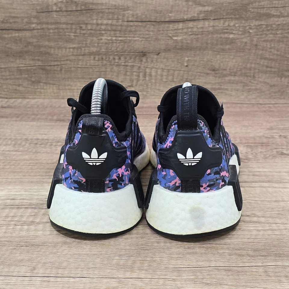 Adidas NMD_R1 J Mujer Talla 6.5 Negro Azul Rosa Camuflado Zapatos para Correr (HQ6183) Foto 4 de 4