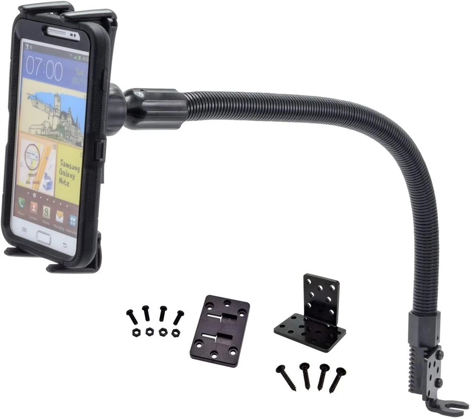 Mounts - Car Seat Rail Phone or Tablet Mount | Flexible Black  - Image 3 of 4