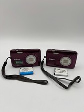 Nikon COOLPIX S4300 16MP Digital Camera Plum 6x Zoom Lot Of 2 - For Parts - READ