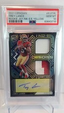 Pop 1 /25 2021 OBSIDIAN ROOKIE JRSY INK #RJITRL TREY LANCE ROOKIE JSY.INK-E/E...