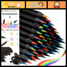 200 Pcs Rainbow Colored Pencils Set, 7-in-1 Multicolor Art Supplies for Kids  A