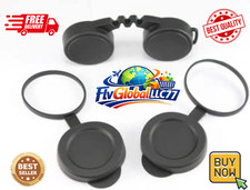 10x42 Binocular Lens Cover Set Rubber Caps Rainguard Optics Protection