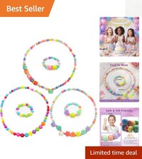 Colorful Bead Necklaces  Bracelets for Girls: Unique Toddler Jewelry Gift Set