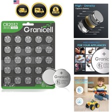 High Capacity Lithium Battery 25-Pack 2032 Lithium 3V Coin Battery for Child ...