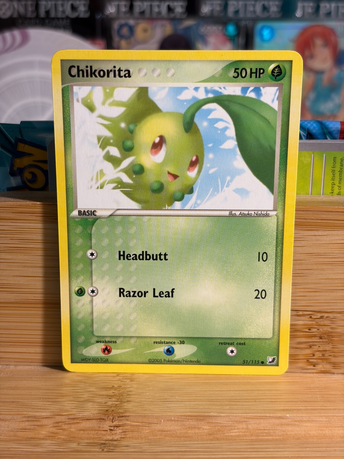 CHIKORITA 51/115 EX Unseen Forces Vintage Regular Pokemon TCG NM