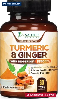 Turmeric Curcumin Supplement - 95% Curcuminoids with Organic Turmeric & Ginger,