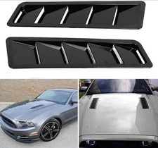 Universal Car Hood Vent Cover - 2Pcs Air Intake Panel Trim Bonnet Louver Air...