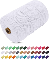 Makramee Garn Weiß, Uiopa Makramee Garn 3Mm X 200M Farbig Baumwollkordel Baumwol