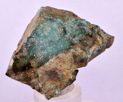5,9 cm DRUZY CHRYSOKOLL QUARZ KRISTALL LILY MINE PERU MINERAL DB253