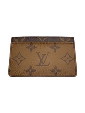 LOUIS VUITTON Card Case Porte Cult Sample  Monogram Reverse BRW Leather Used