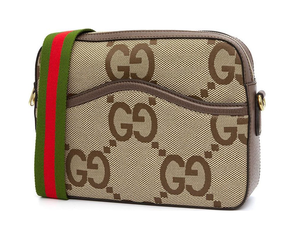 Gucci Jumbo Double G Big Old Flower Logo Crossbody Bag Unisex 10x2