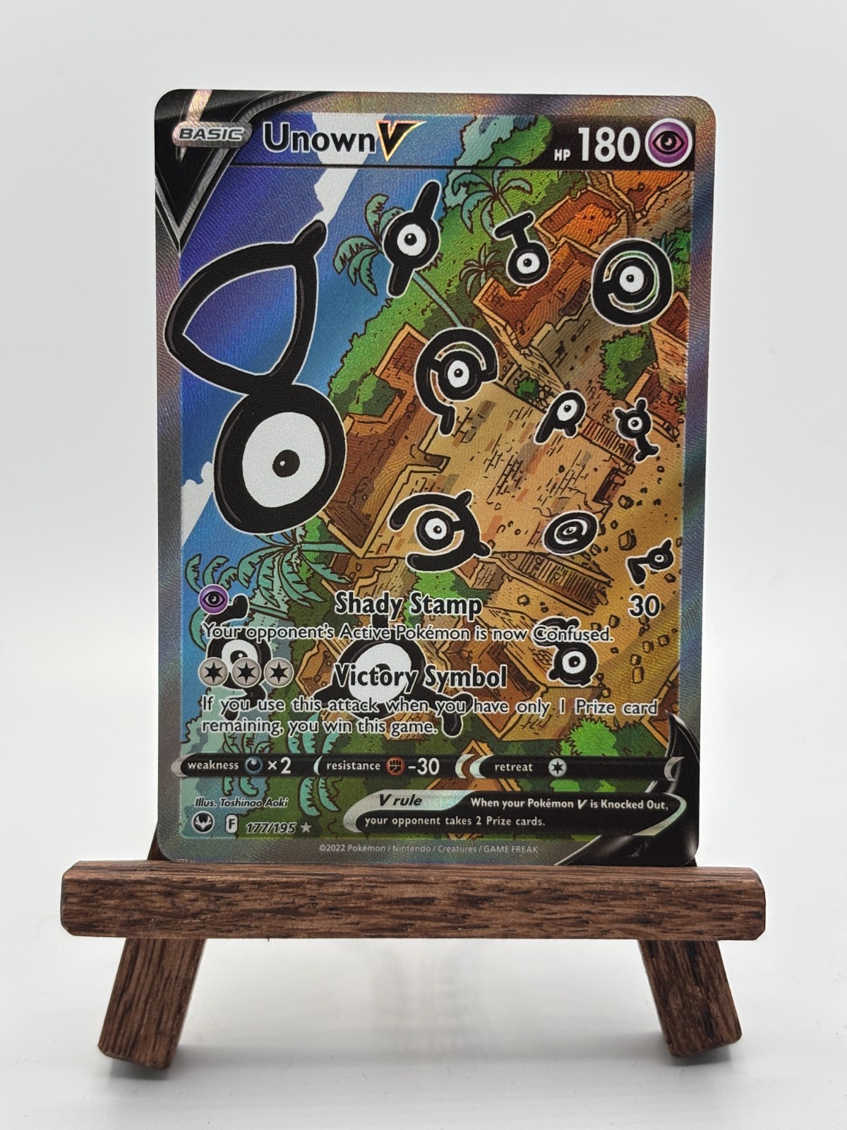 Unown V 177/195 Silver Tempest Alternate Full Art ENGLISH - NM