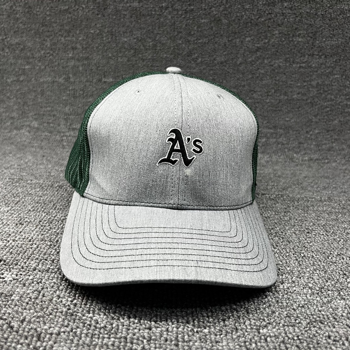 Oakland Athletics '47 Cumberland Trucker Hat Snapback Gray Green Mesh MLB Cap