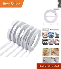 Versatile Double-Sided Tape Set - 6 Rolls in 6mm, 9mm, 12mm, 15mm for Crafts