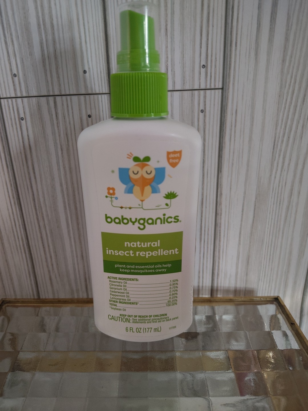 Babyganics Natural Insect Repellent 6 Fl Oz (Deet Free) Spray
