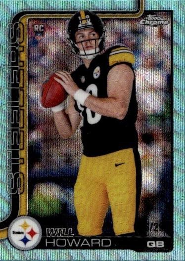 2025 Topps Chrome #321 Will Howard Teal Wave Refractor #/299