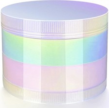 Large Iridescent Multi-Color 2.5" Metal Herb Grinder – 4-Piece Chamber