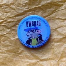 Roland Rat Repro 25mm Fan Club Pin Badge 80s Cult Kids TV