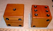 Vintage MCM Wooden Dice Poker Chip Caddy Set by Trend Clocks Zeeland, Mi.