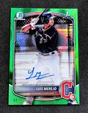 2025 Bowman Chrome Prospects Luis Merejo Green Lava Refractor Auto /99