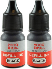   Black Stamp Refill 2-Pack, .35 Oz Each for Long-Lasting Use
