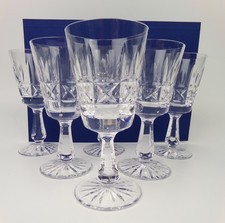 Waterford Kristall Kylemore Gl&auml;ser x 6. Wein / Claret. Geschliffenes Kristallset. 130ml 6"
