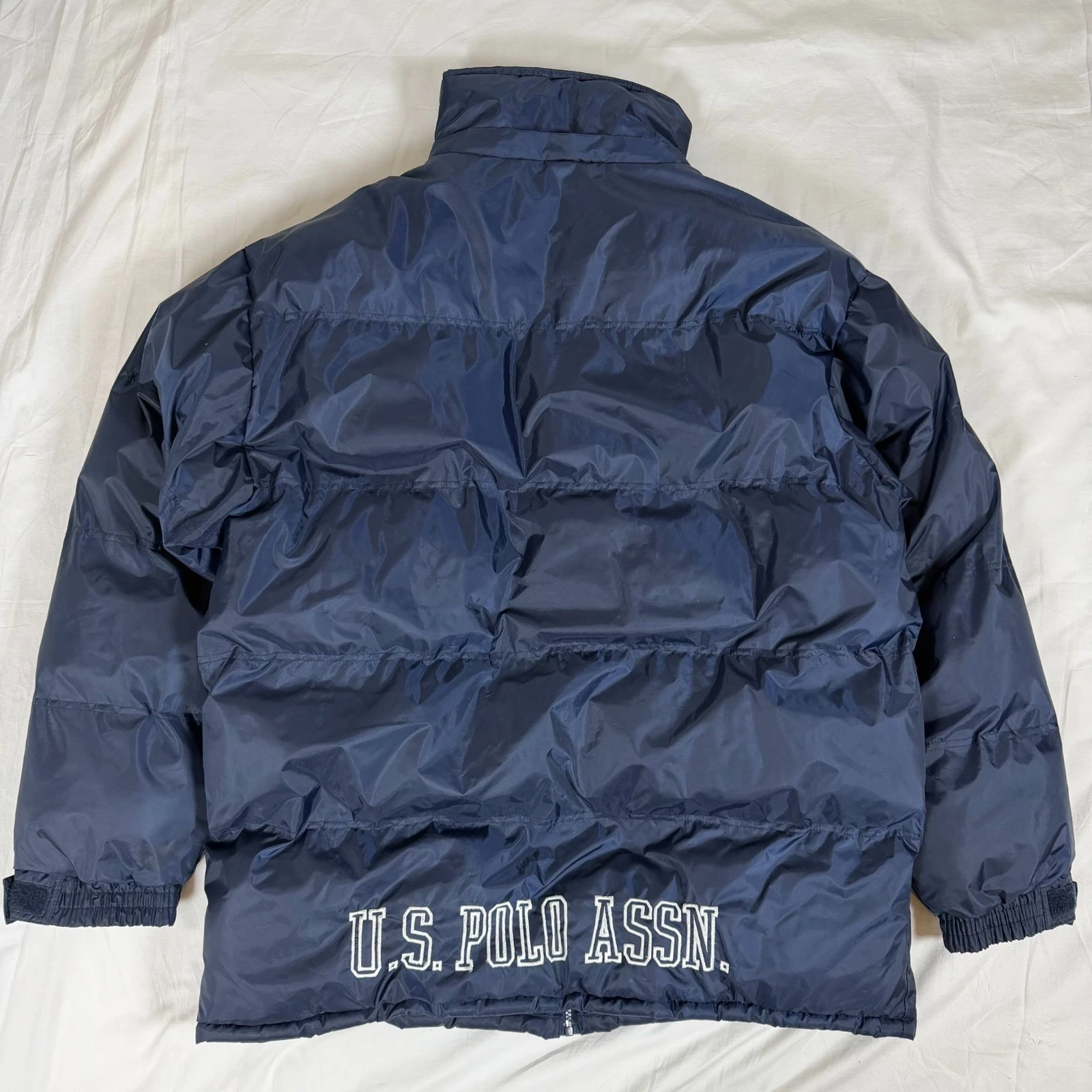 NWOT U.S. Polo Assn. Fleece Lined Puffer Jacket Men's Large Dark Blue
