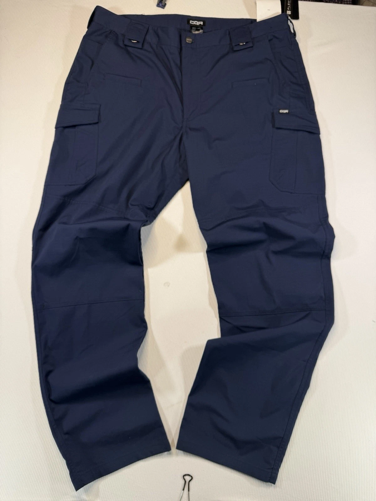 CQR Tactical Cargo Pants Mens 38x34 Navy Flexy Stretch Ripstop Outdoor NWT